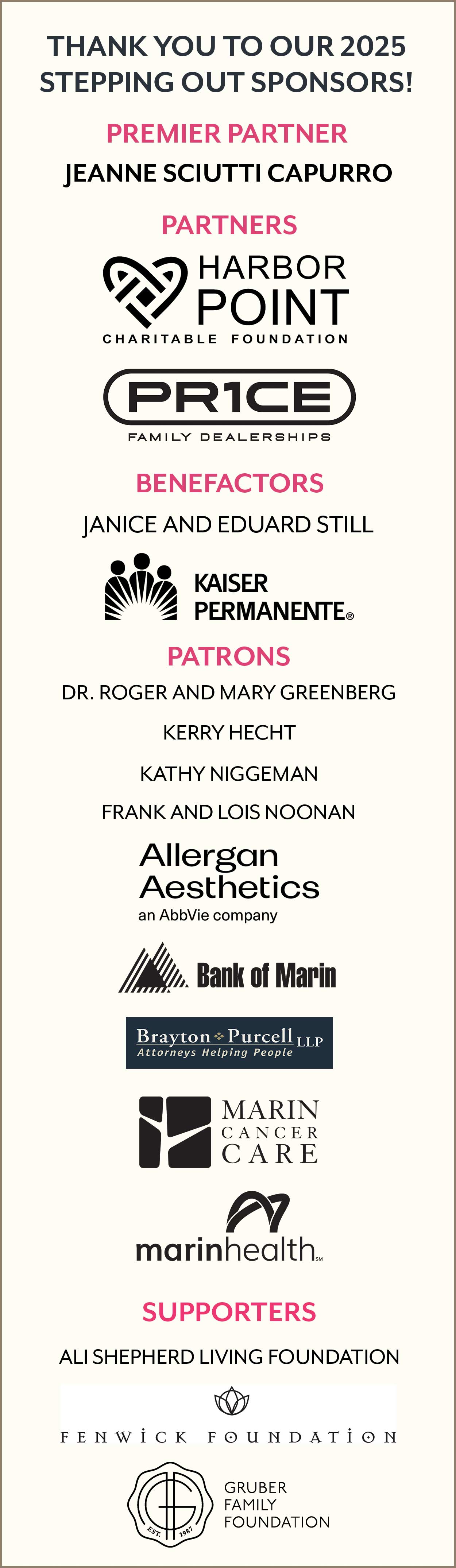 Thank you to our sponsors!